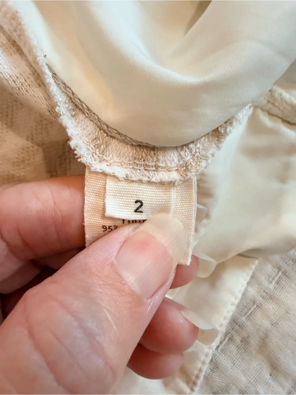 L'AGENCE Beige & White Striped Cap-Sleeve Top - Picture 15 of 15